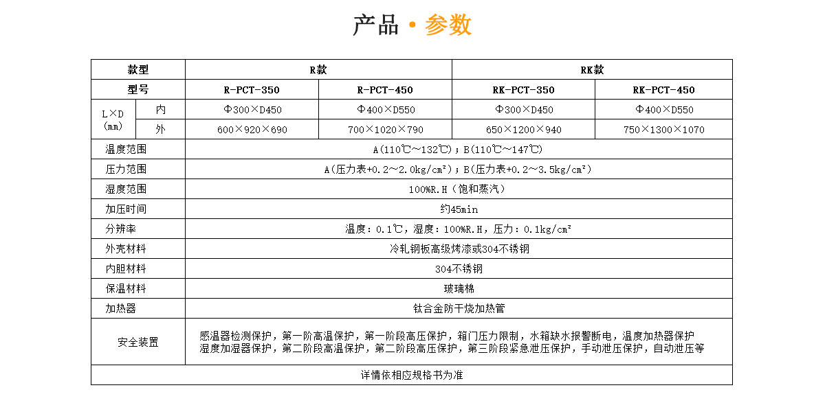 PCT高壓加速老化試驗機參數